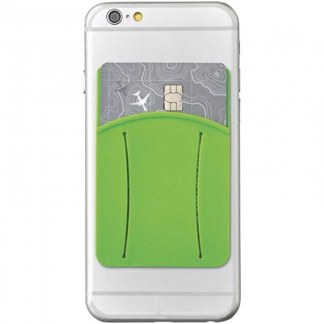 Storee silicone smartphone wallet with finger slot