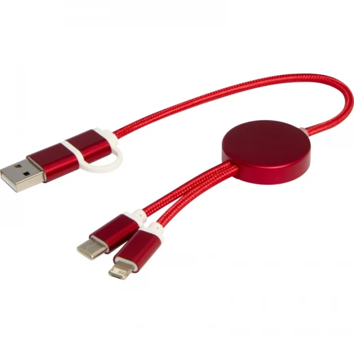 Alasia 5-in-1 Recycled Aluminium & Plastic 30cm Data Sync 27W Fast Charge Cable