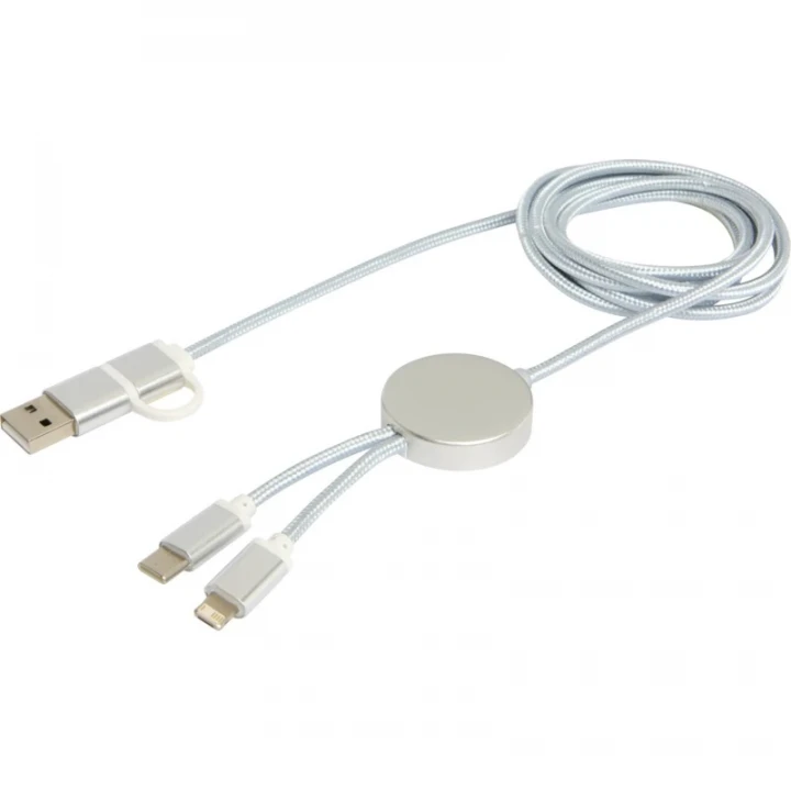 Alasia 5-in-1 Recycled Aluminium & Plastic 150cm Data Sync 27W Fast Charge Cable