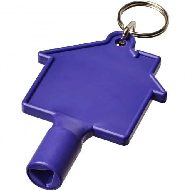 Maximilian house-shaped meterbox key with keychain