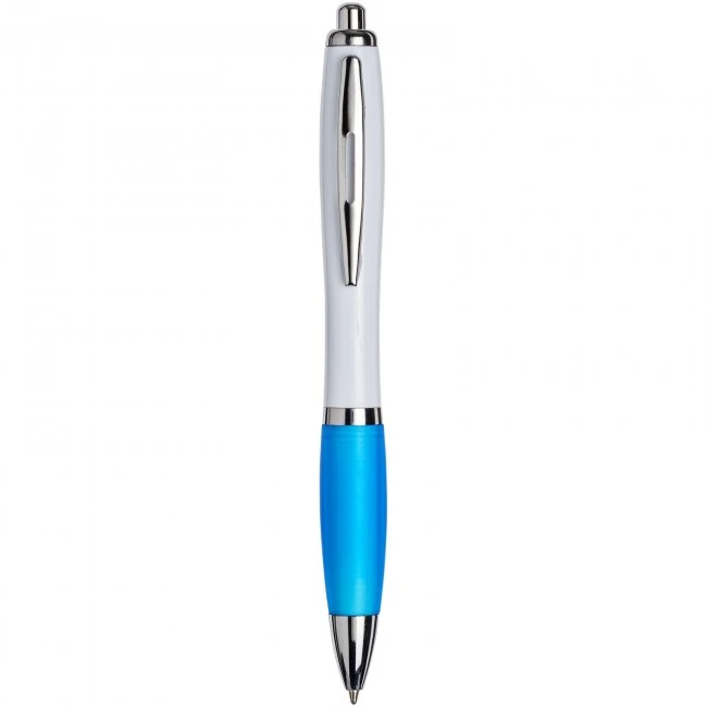 White Curvy Ballpen : White: