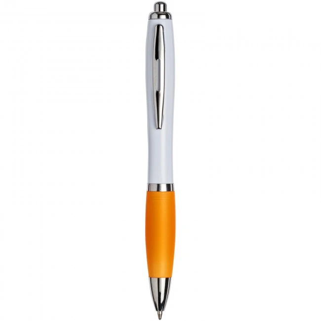 White Curvy Ballpen : White: