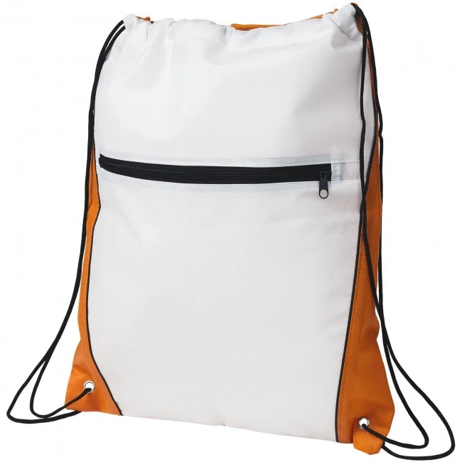 Contrast non-woven drawstring backpack