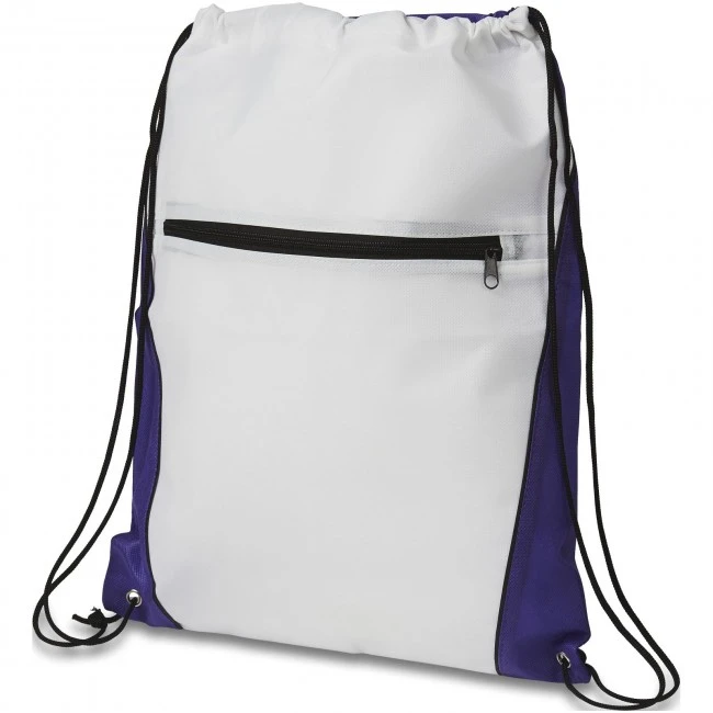 Contrast non-woven drawstring backpack