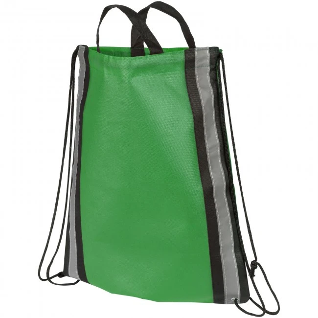 Reflective non-woven drawstring backpack