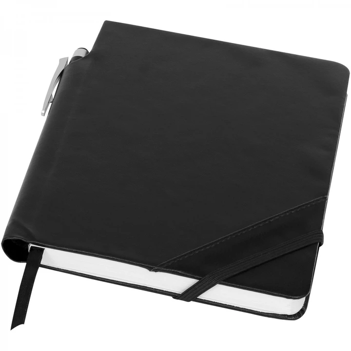 Patch-the-edge notebook and ballpoint pen