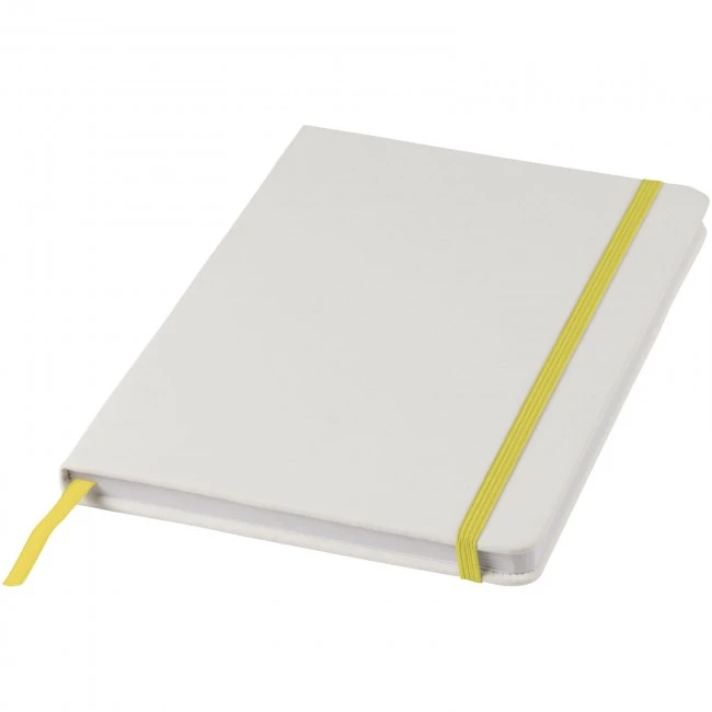 Spectrum A5 white notebook with coloured strap