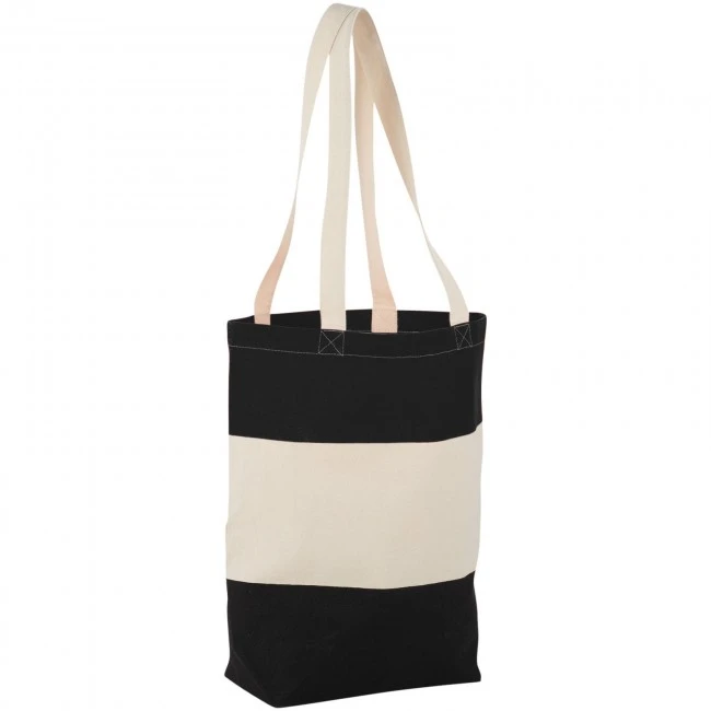 Colour-block 227 g/m² cotton tote bag