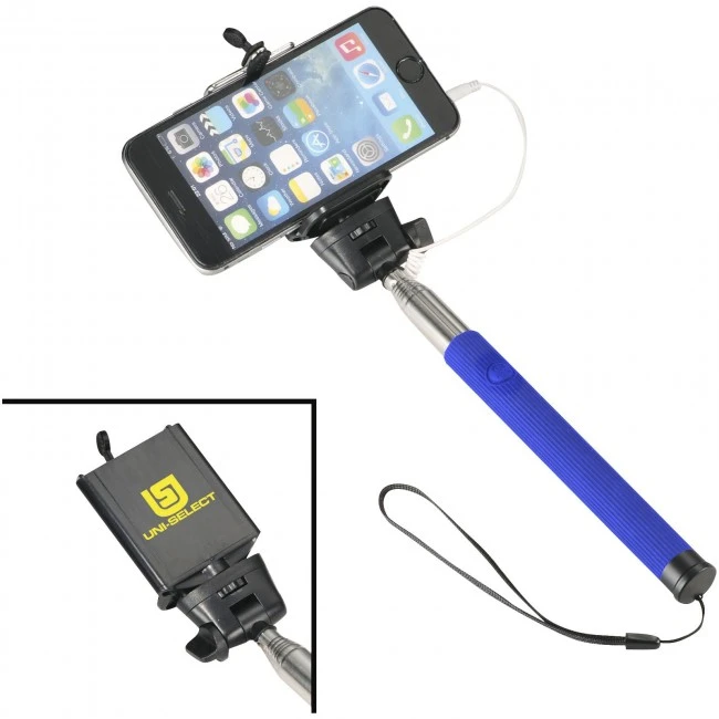 Wire extendable selfie stick