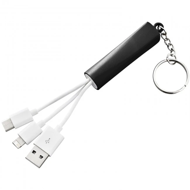 Route 3-in-1 light-up charging cable with keychain