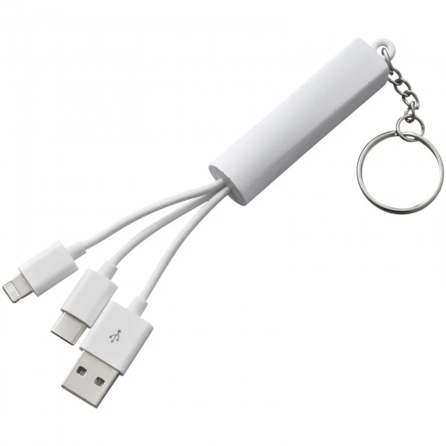 Route 3-in-1 light-up charging cable with keychain