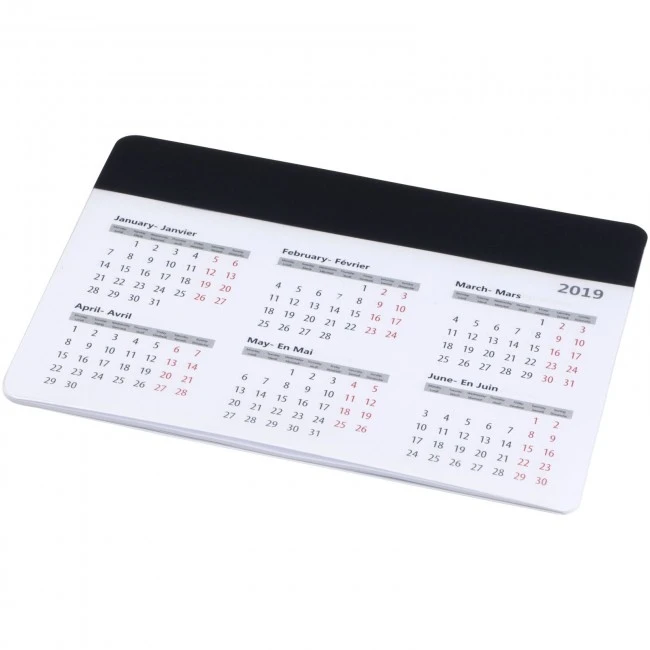 Chart mouse pad with calendar