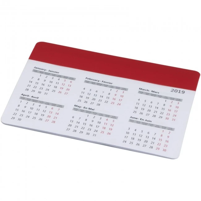 Chart mouse pad with calendar