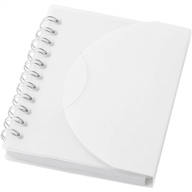 Post spiral A7 notebook with blank pages