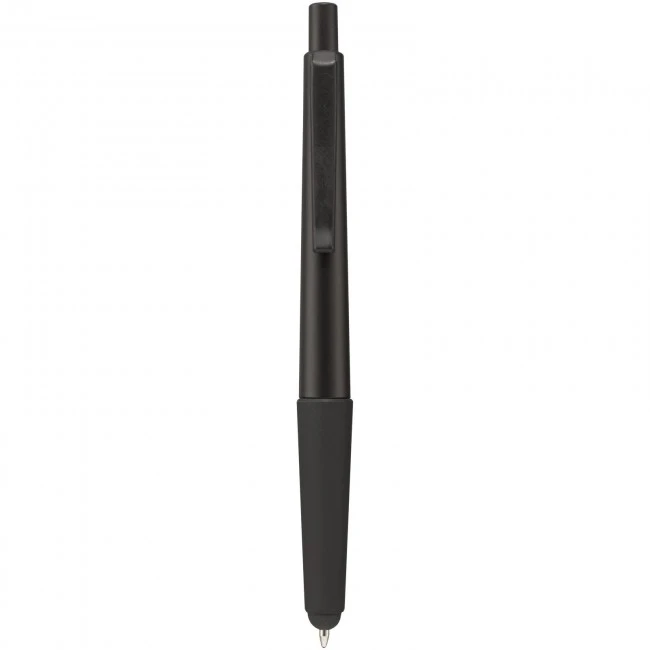 Gummy stylus ballpoint pen with soft-touch grip