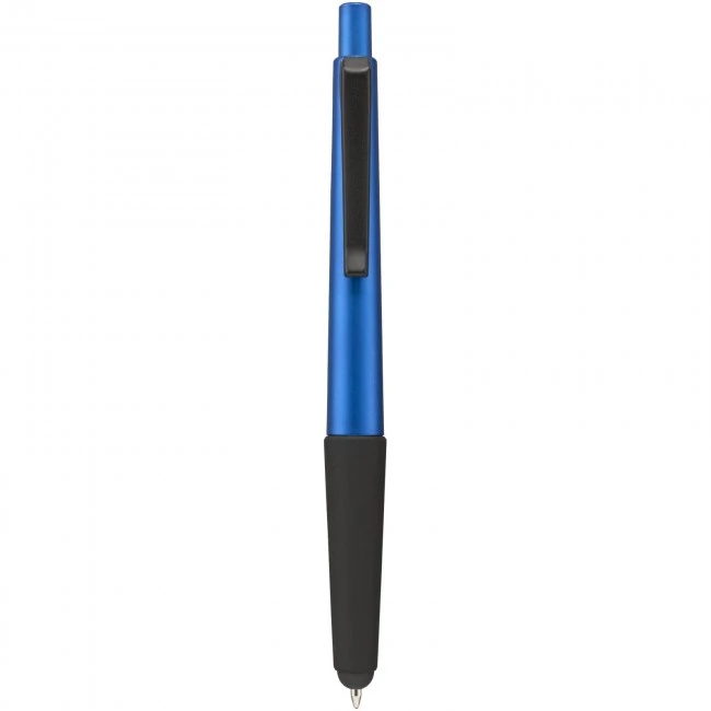 Gummy stylus ballpoint pen with soft-touch grip