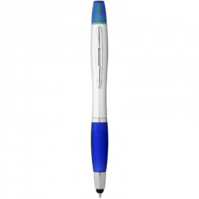 Nash dual stylus ballpoint pen and highlighter