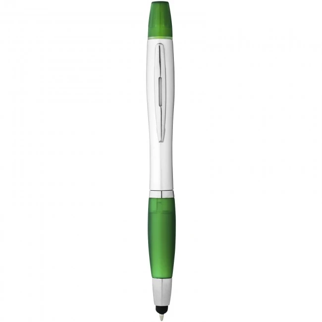 Nash dual stylus ballpoint pen and highlighter