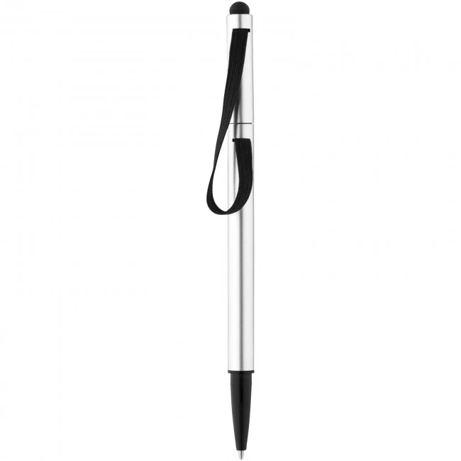 Stretch ballpoint pen with elastic strap