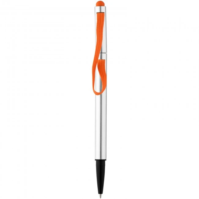 Stretch ballpoint pen with elastic strap