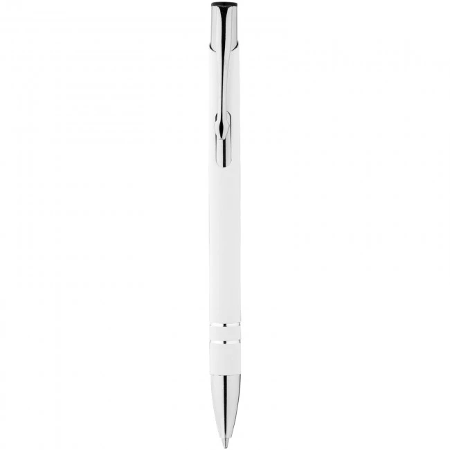 Corky ballpoint pen with rubber-coated exterior