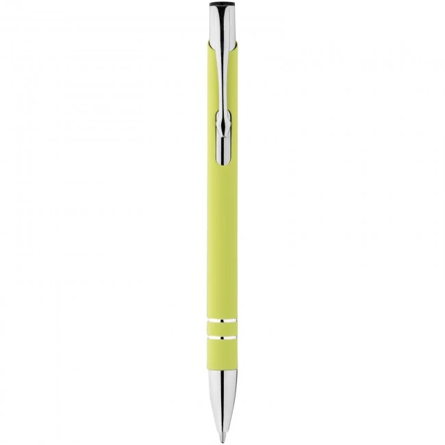 Corky ballpoint pen with rubber-coated exterior