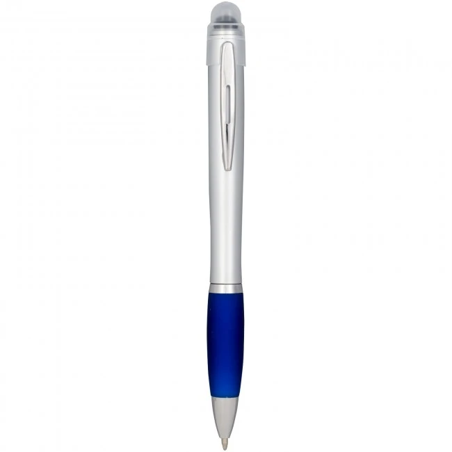 Nash light up pen silver barrel coloured grip