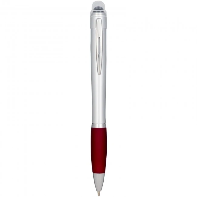 Nash light up pen silver barrel coloured grip