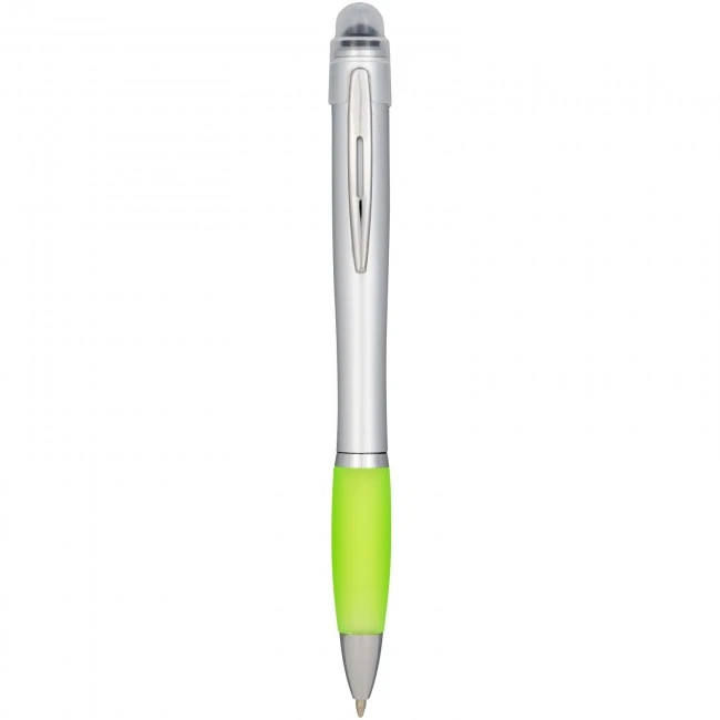 Nash light up pen silver barrel coloured grip