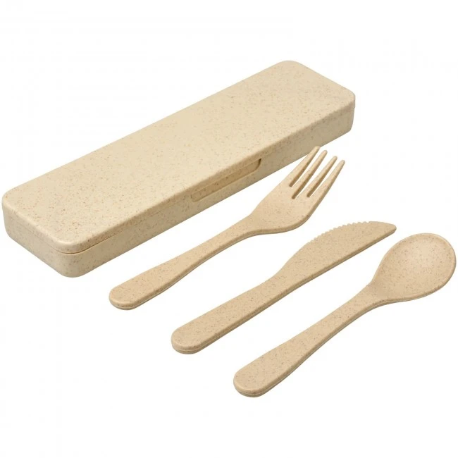 Bamberg bamboo fiber cutlery set