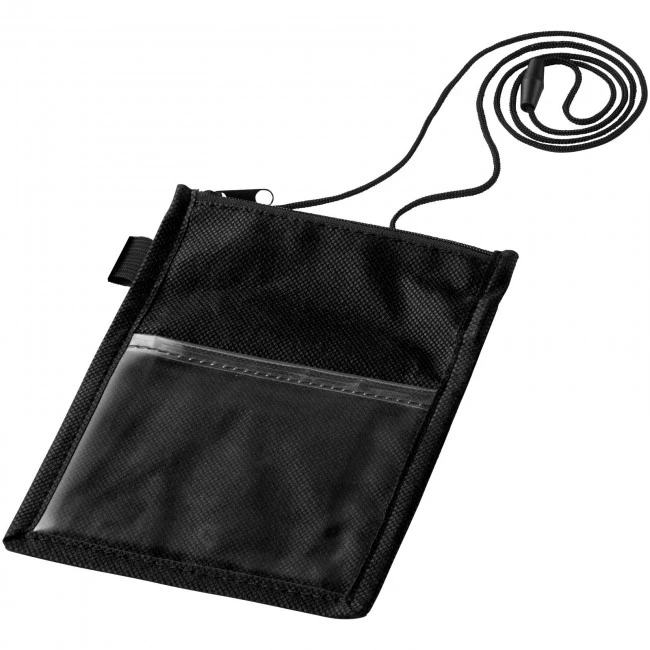 Identify badge holder pouch with pen loop