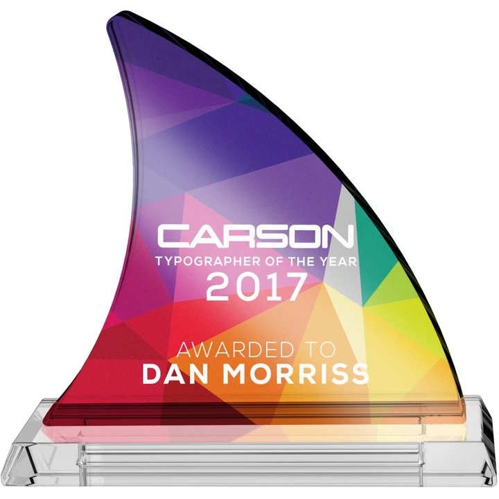 Fin Shaped Acrylic Award