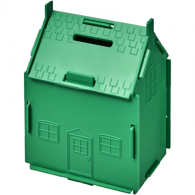 Uri house-shaped plastic money container