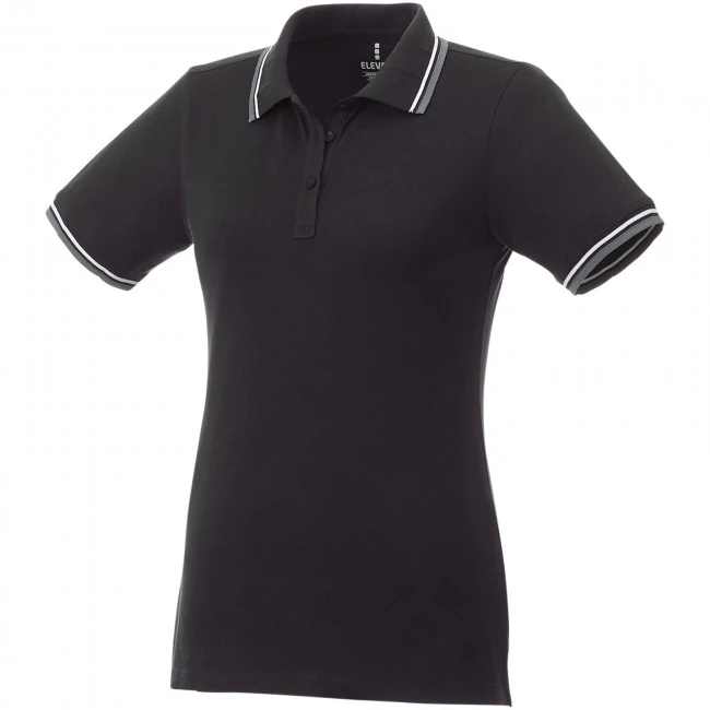 Fairfield short sleeve women's polo with tipping