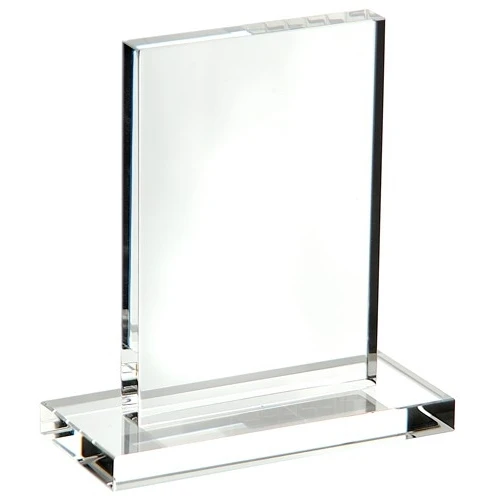 Small Optical Crystal Rectangular Trophy Award