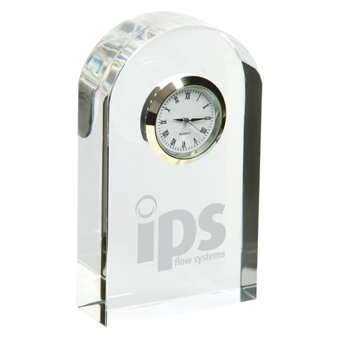 Optical Crystal Glass Arch Clock