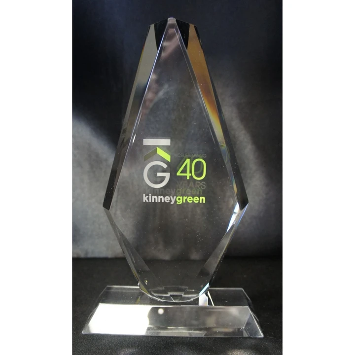 Crystal Facetted Diamond Shaped Award