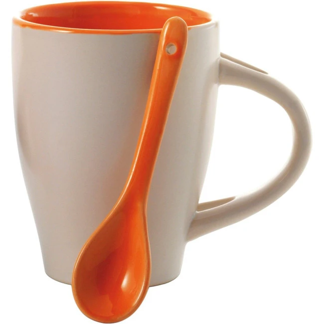 Coffee mug with spoon 300ml