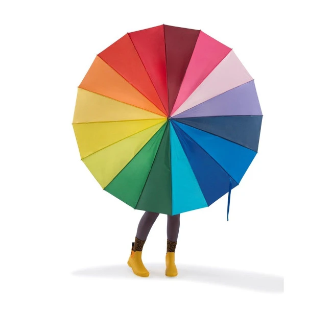 Rainbow polyester umbrella