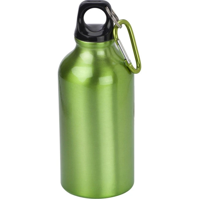 Marney Aluminium Single Walled Bottle With Carabiner 400ml