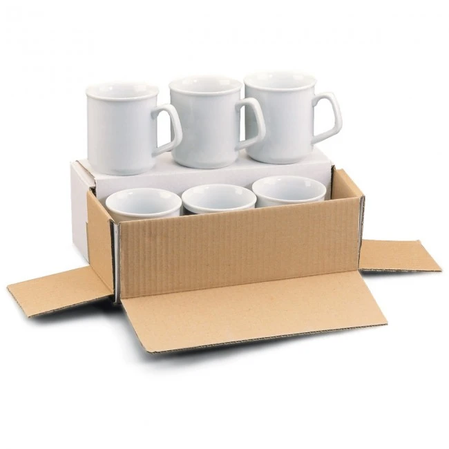 Packaging, white for 6 mugs