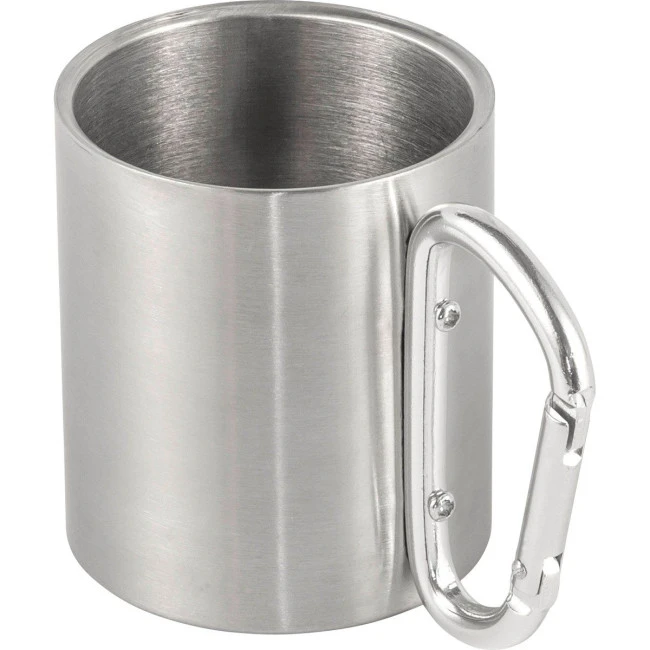 Stainless steel double walled mug 185ml