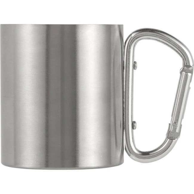 Stainless steel double walled mug 185ml