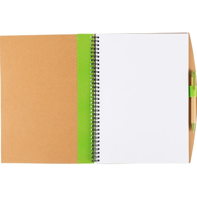 Recycled notebook with pen