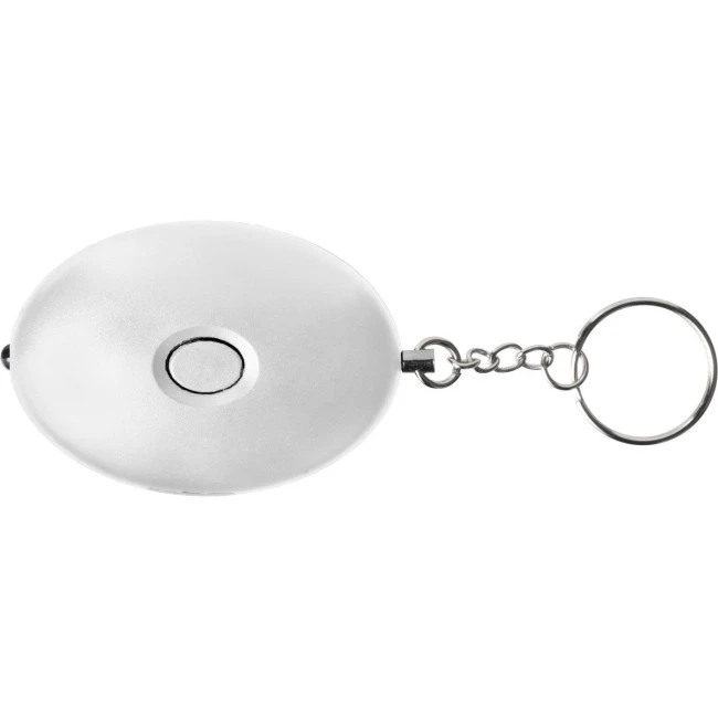 Personal alarm keyring with light