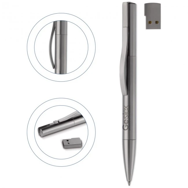 Metal USB ball pen Toppoint design 8GB