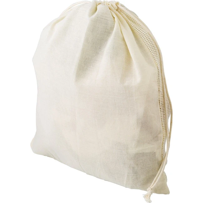 Organic cotton drawstring mesh bag