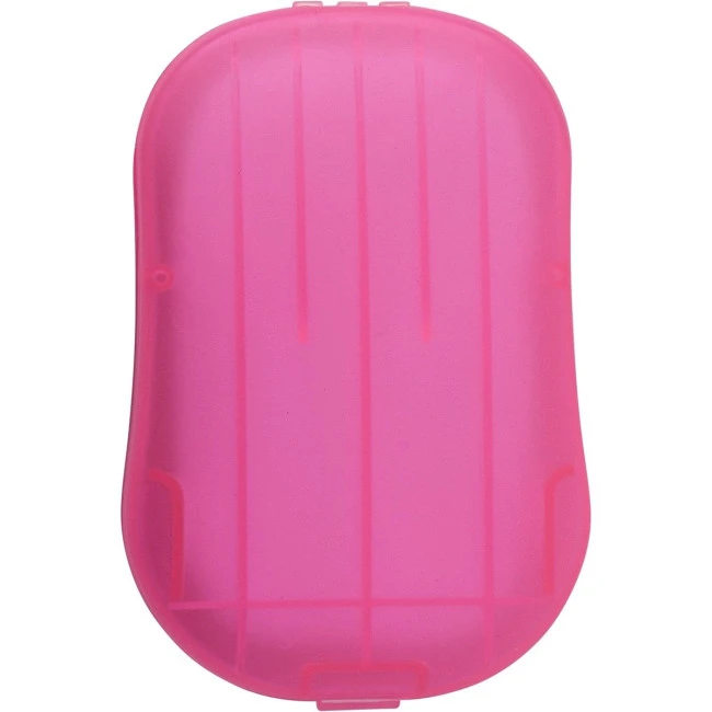 Plastic case with soap sheets