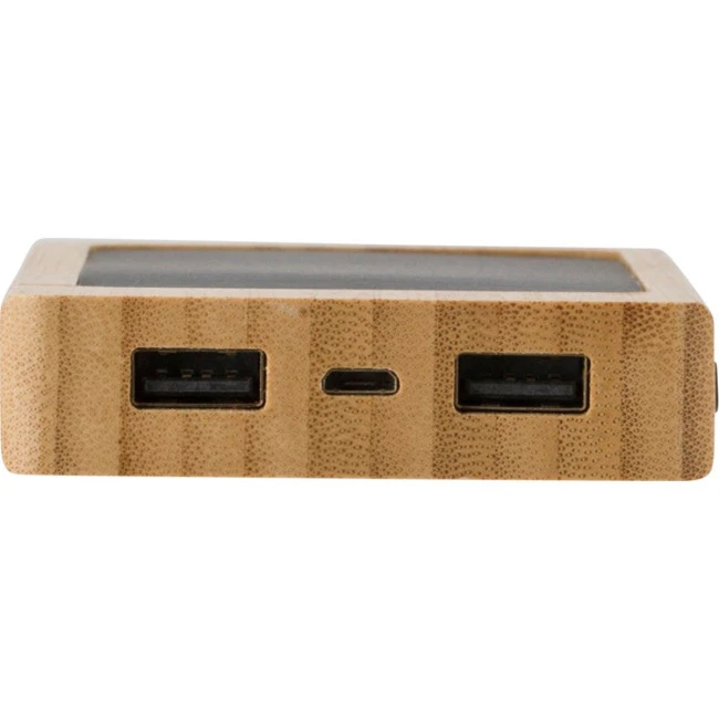 Bamboo solar power bank