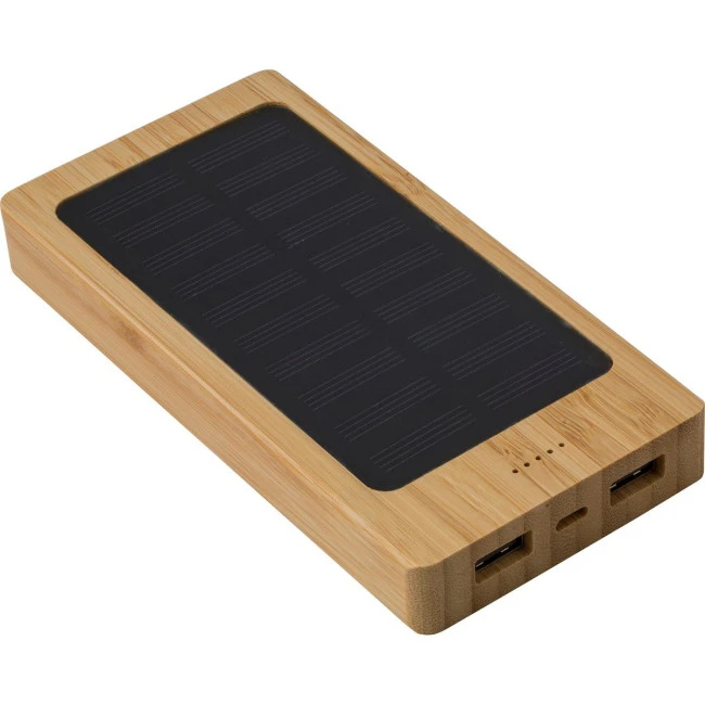 Bamboo solar power bank